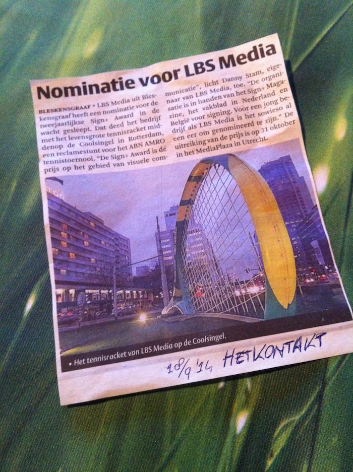 Nominatie LBS tennisracket