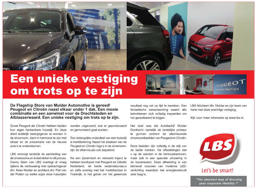 Peugeot en Citroent aankleding vestiging